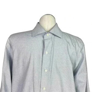 Brooks Brothers Regent Men 17 34 35 Non Iron Plaid Shirt Reg Cotton Pocket White